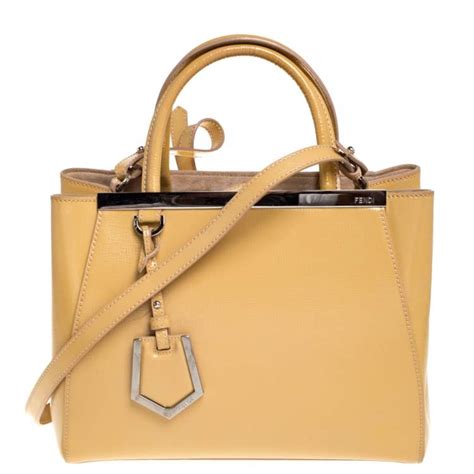 fendi 2 jours mini yellow|Fendi 2Jours Mini Patent Shopping Tote Bag, Yellow .